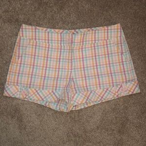 💕🌷☀️ Mandee size 7 pastel plaid  shorts cute